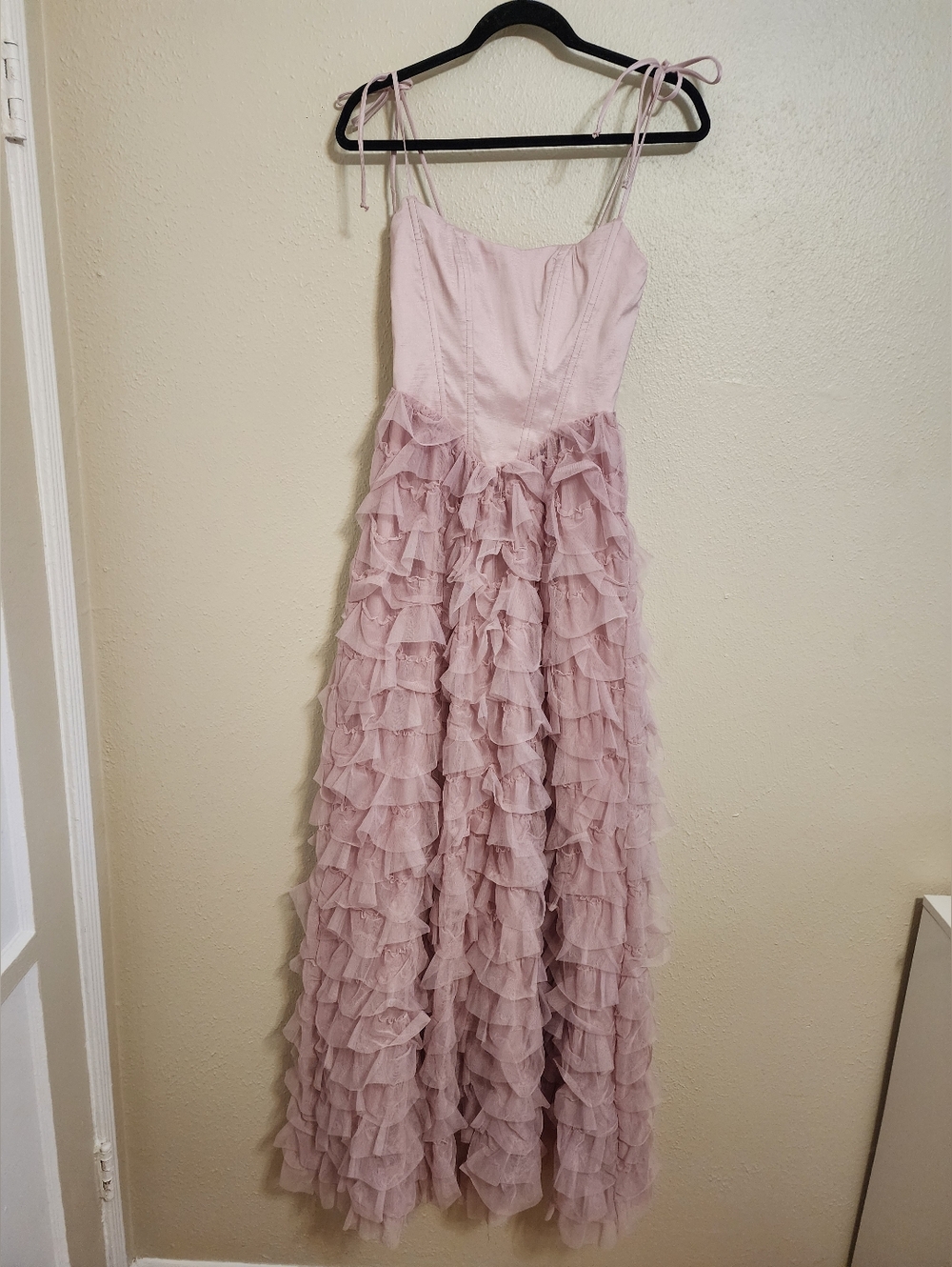 Show Me Your MuMu Francesca Maxi Ballet Slipper Ruffle Tulle Dress S Party Prom - Picture 6 of 10